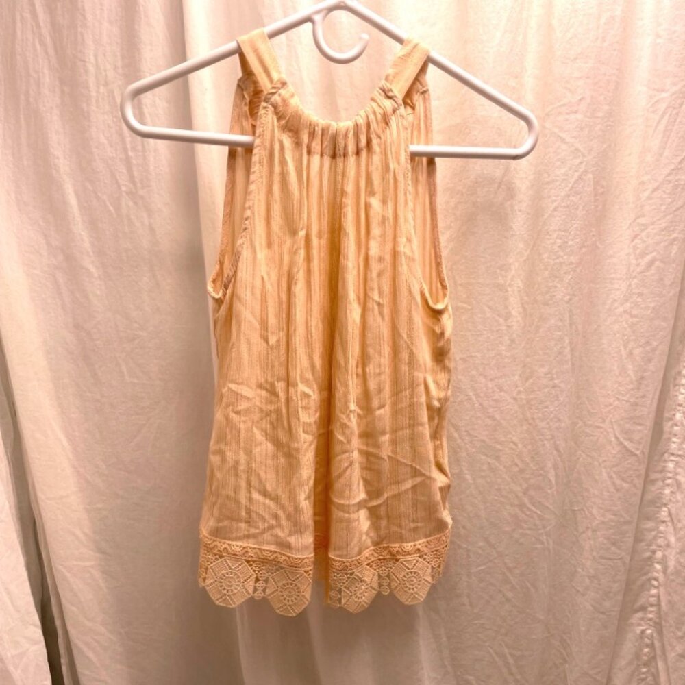 Delicate pink halter womens blouse small